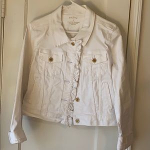 Lilly Pulitzer white jean jacket